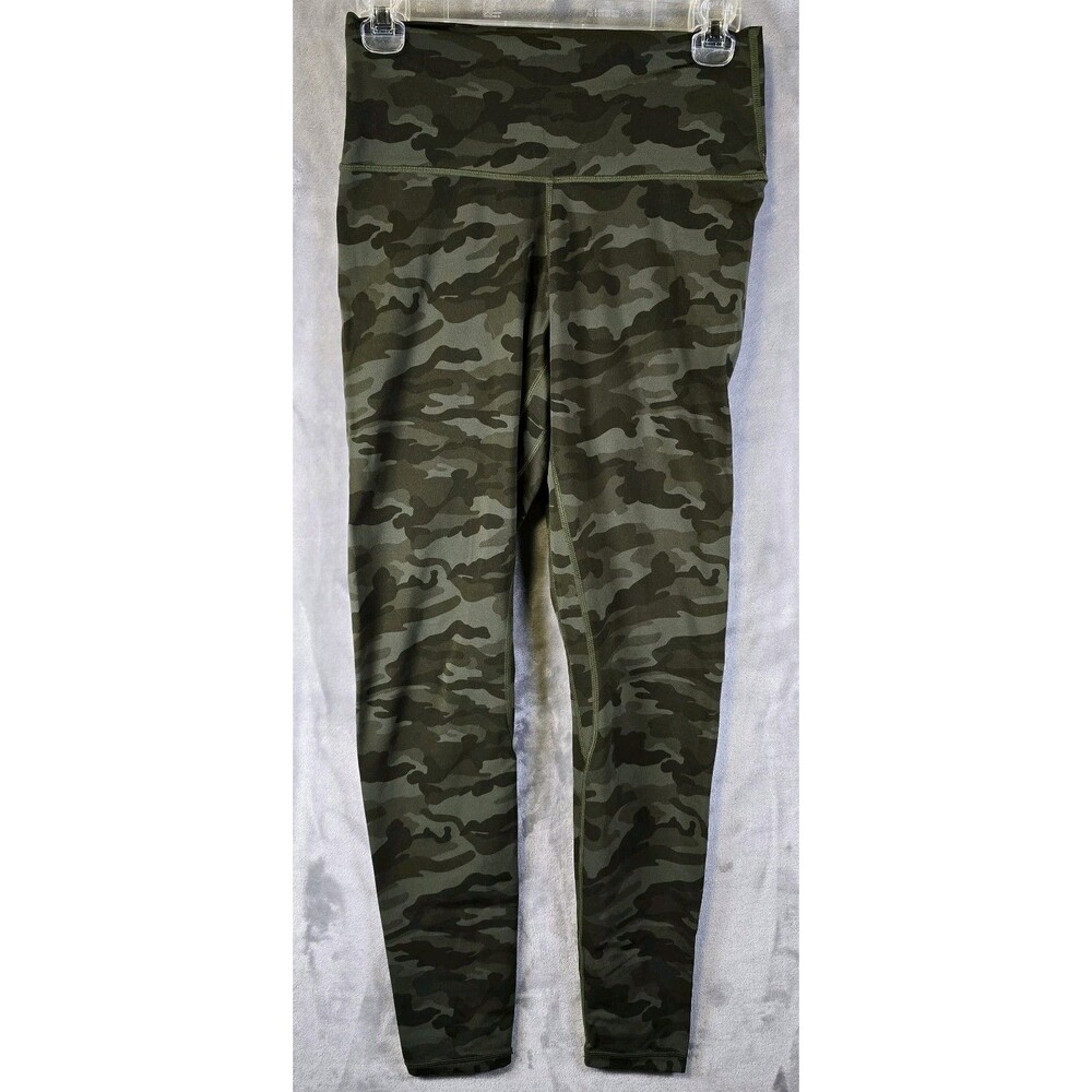 Colorfulkoala Leggings Womens Green Camo M Workout Yoga Lounge Gym Athletic Wear